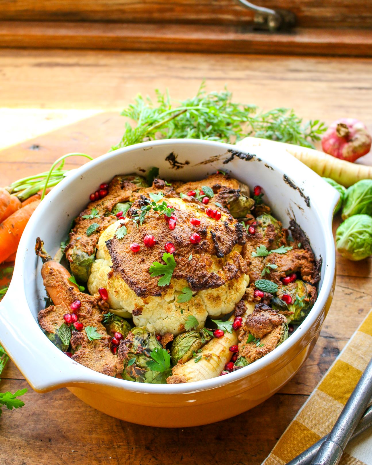 Roasted Tahini-Smothered Winter Vegetables