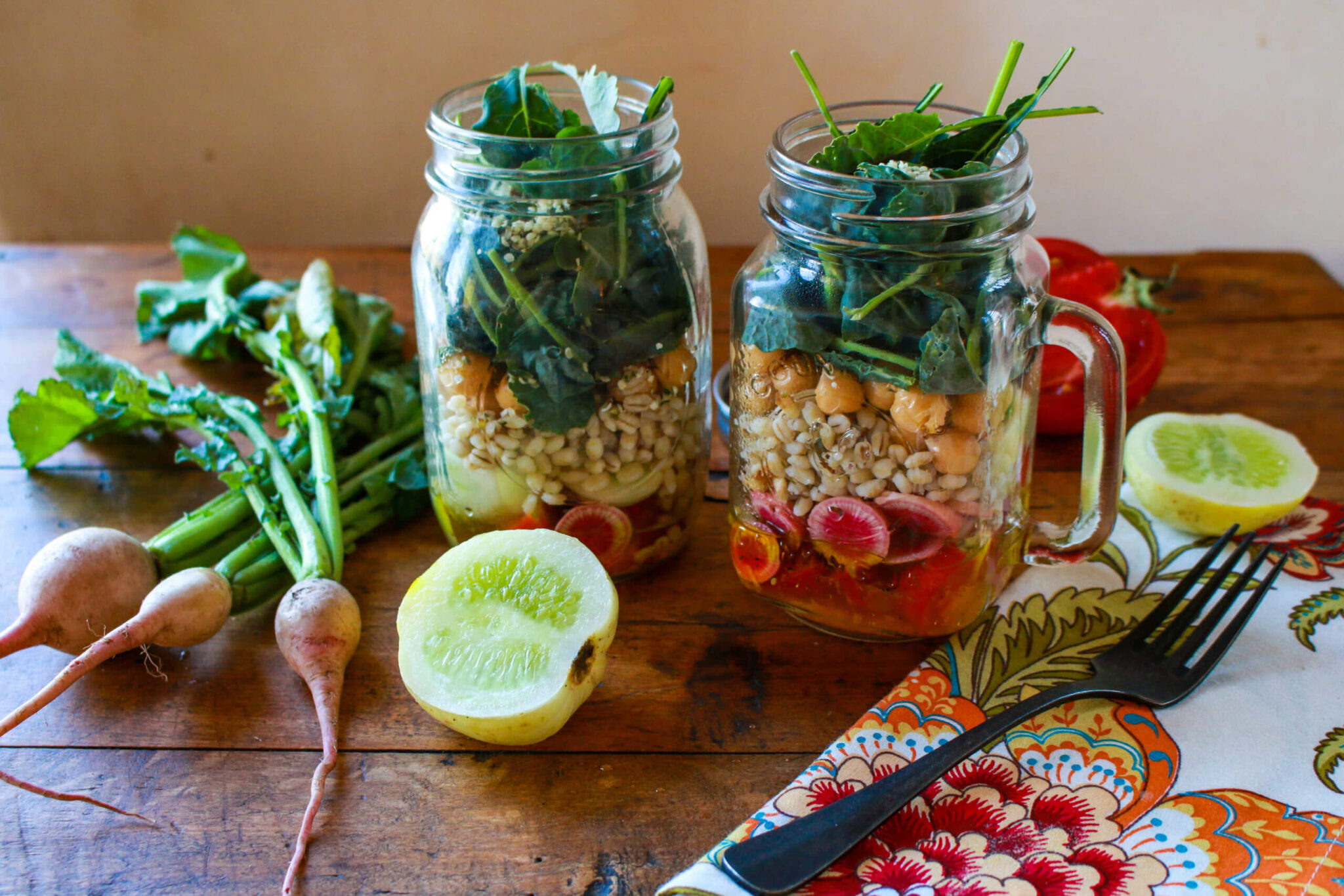 Mason Jar Salad Recipe - Vegan! - My Elephant Kitchen