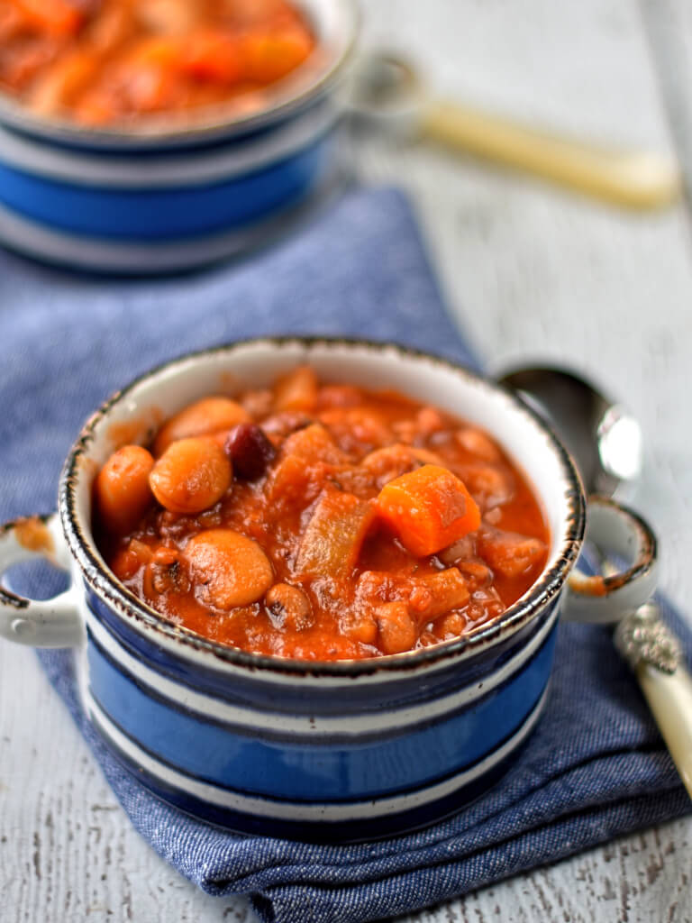 smoky bean and tomato stew