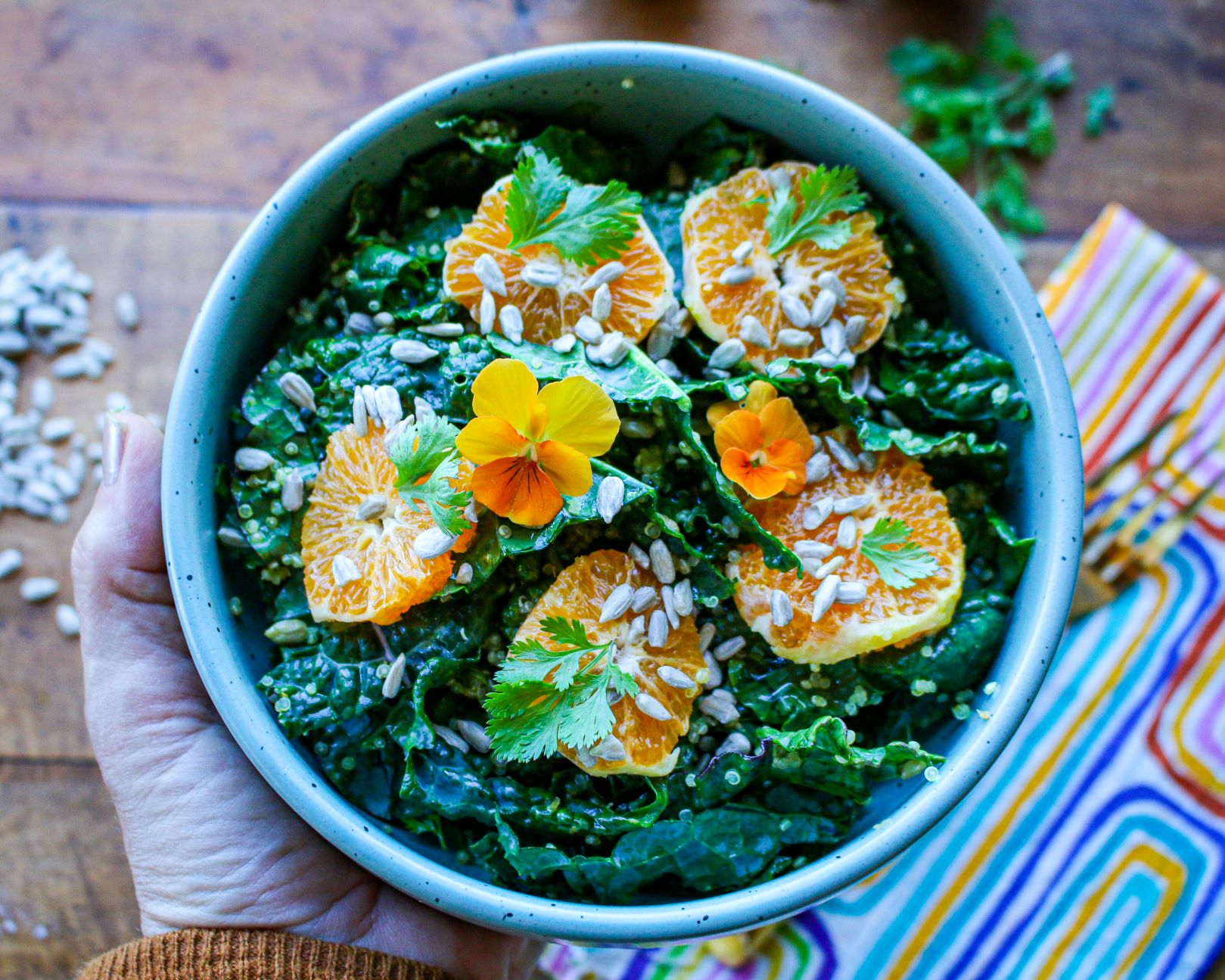 Mandarin Quinoa and Kale Bowl