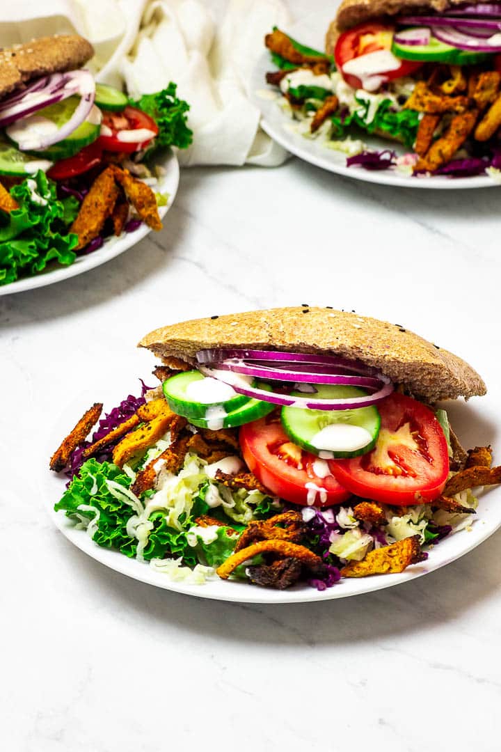 vegan doner kebab sandwich 3