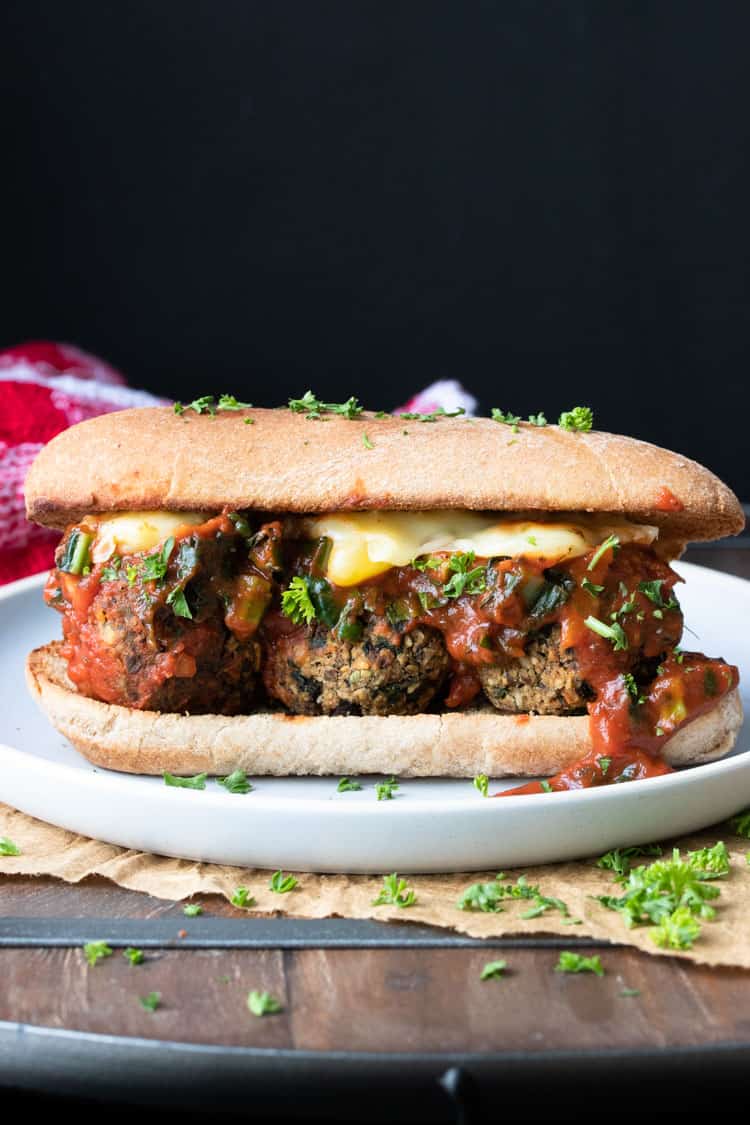 vegan meatball sub sandwich 12