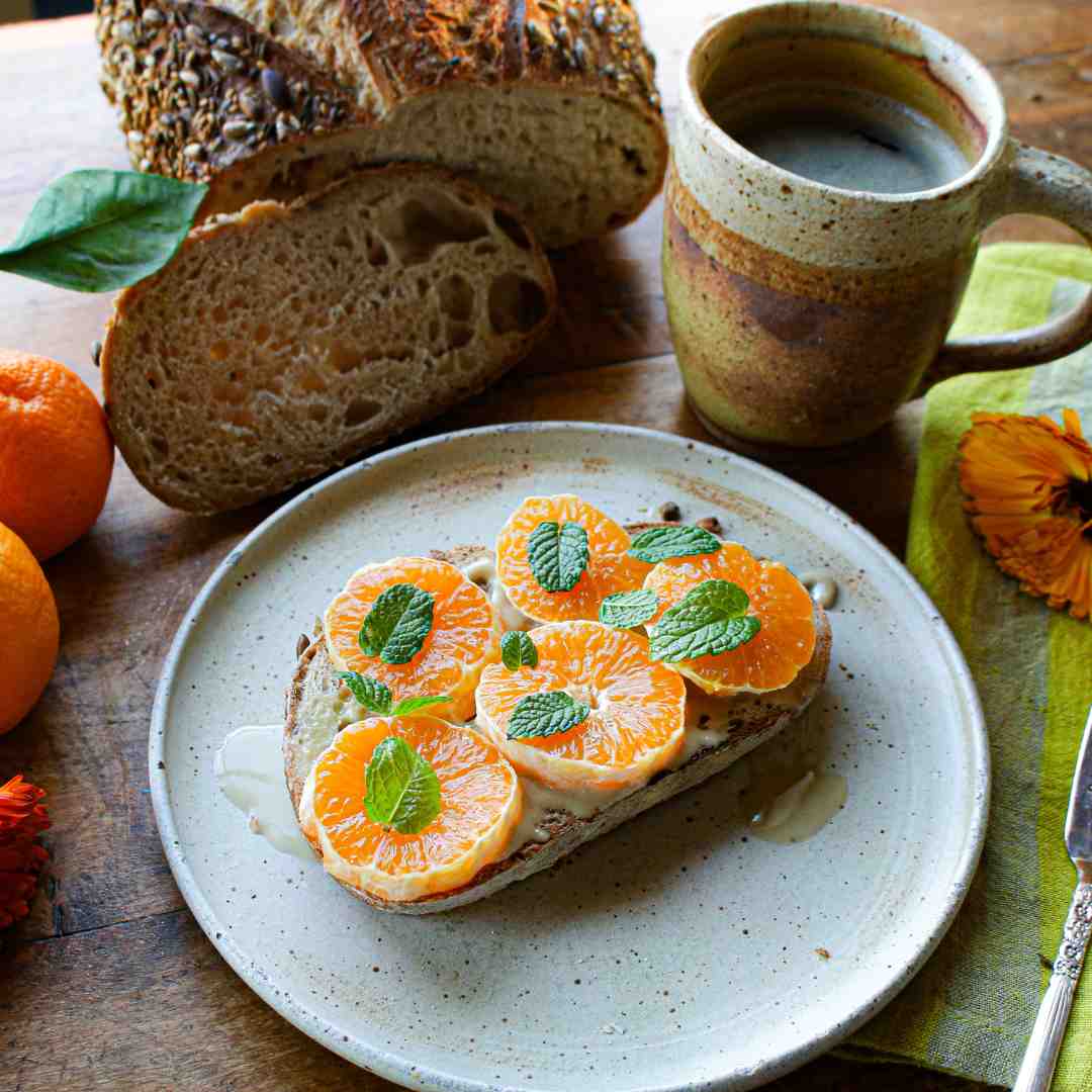 Tahini Butter Toast with Citrus