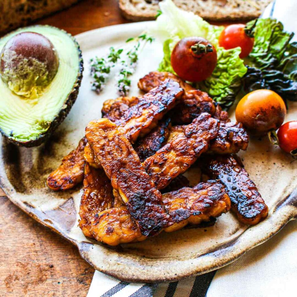 Easy Baked Tempeh Bacon - Liv Vegan Strong