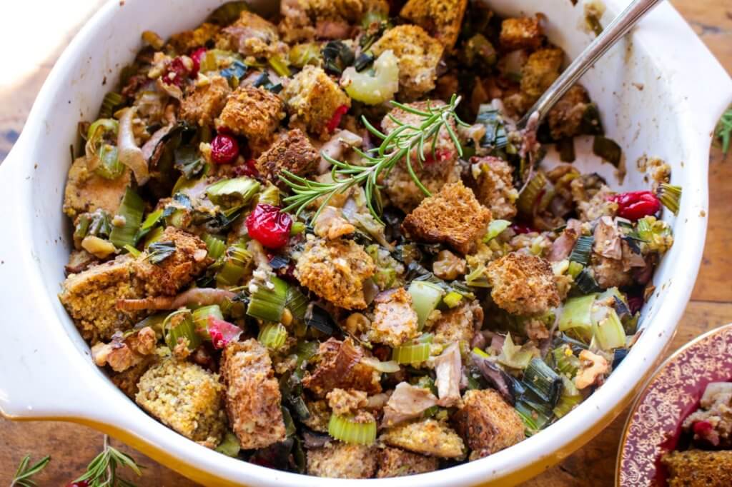 Rosemary and Cranberry Cornbread Stuffing