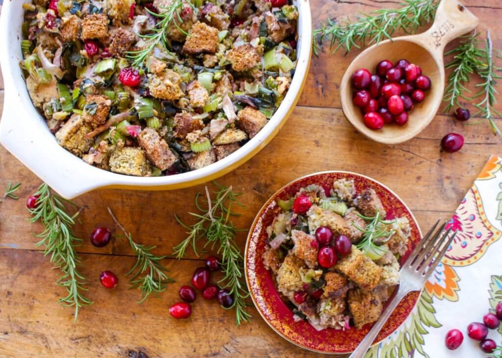 Rosemary and Cranberry Cornbread Stuffing