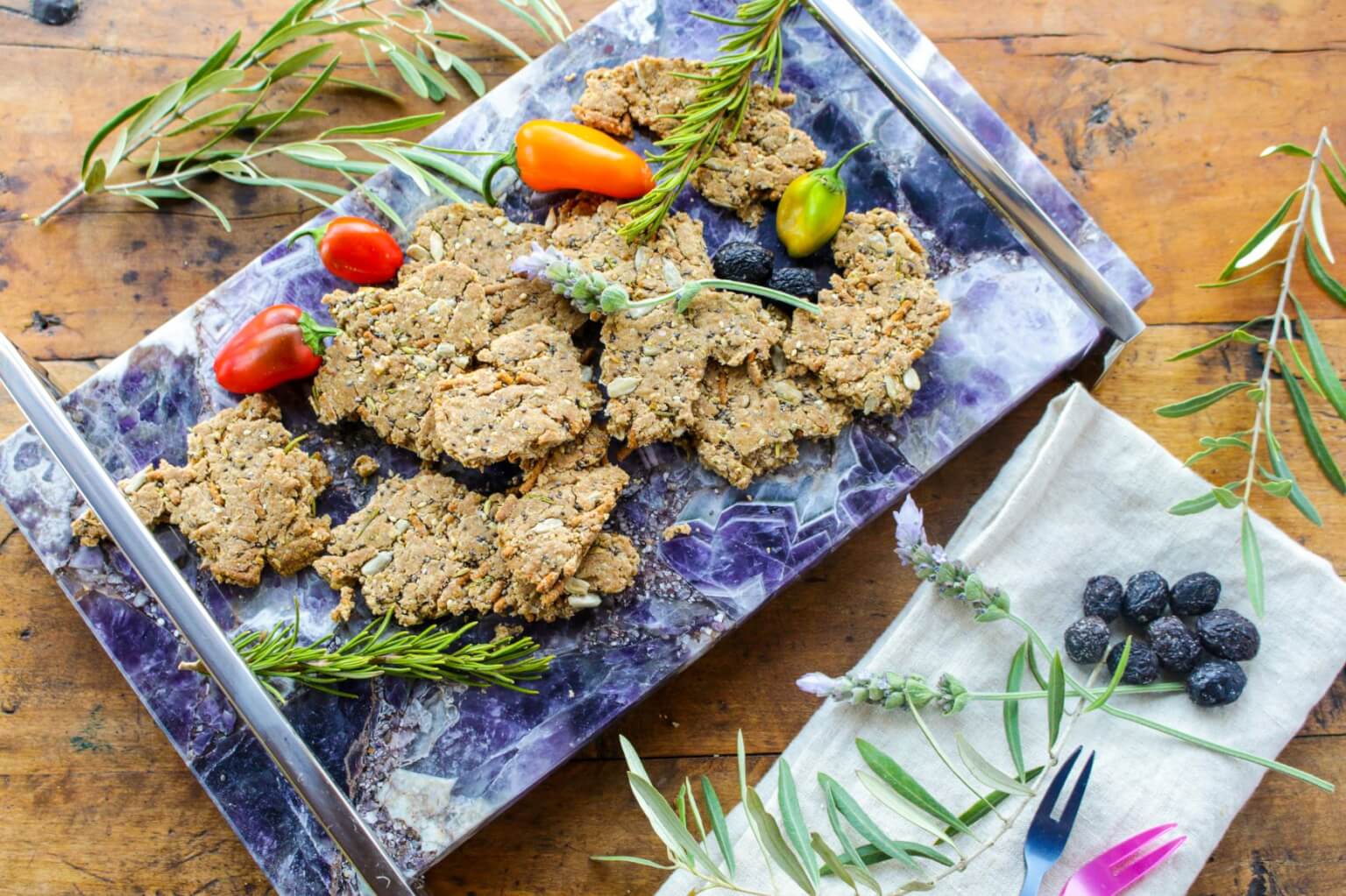 Rosemary Complete Grain Seed Crackers