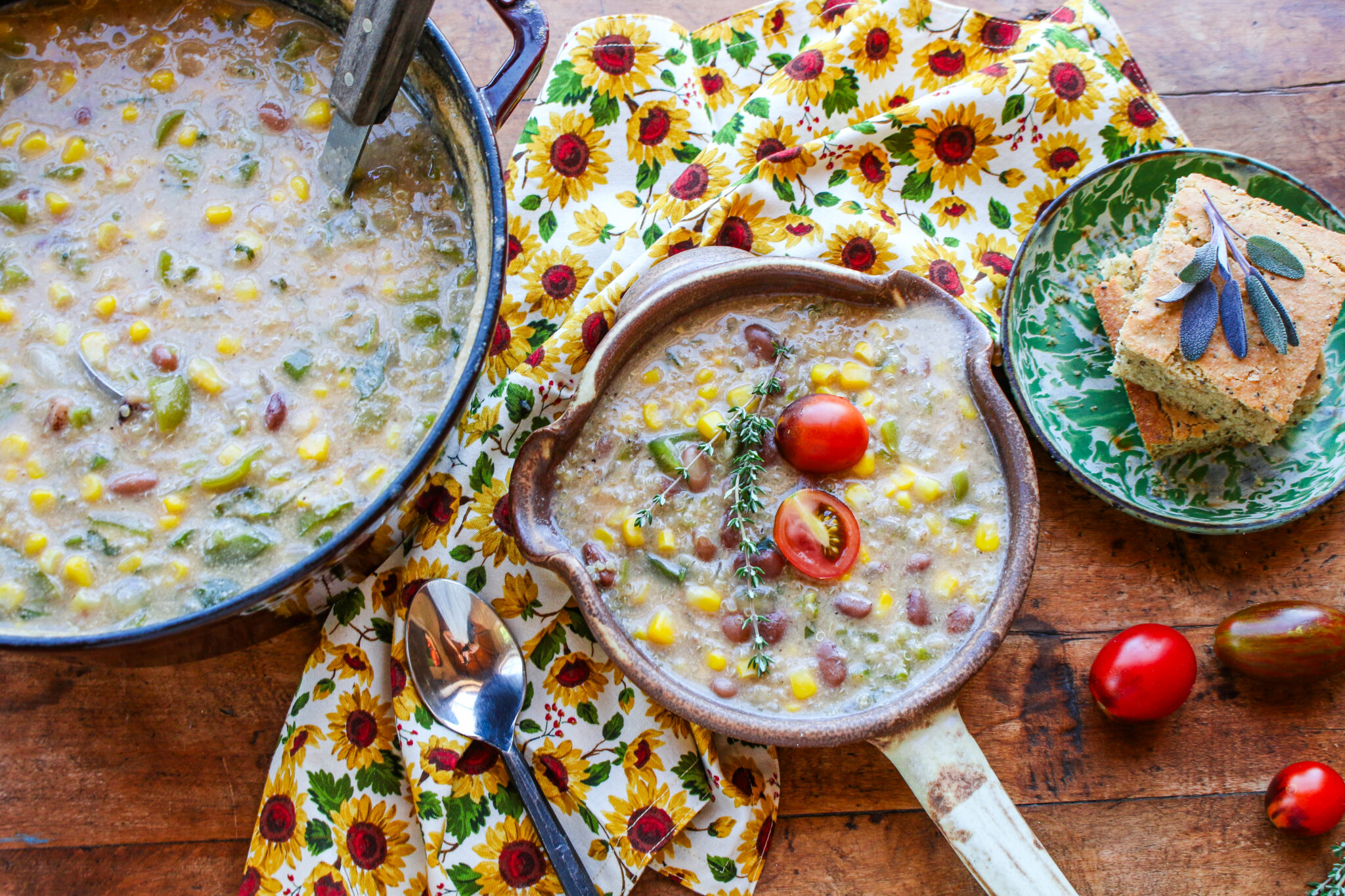 Quinoa Corn Chowder with Beans