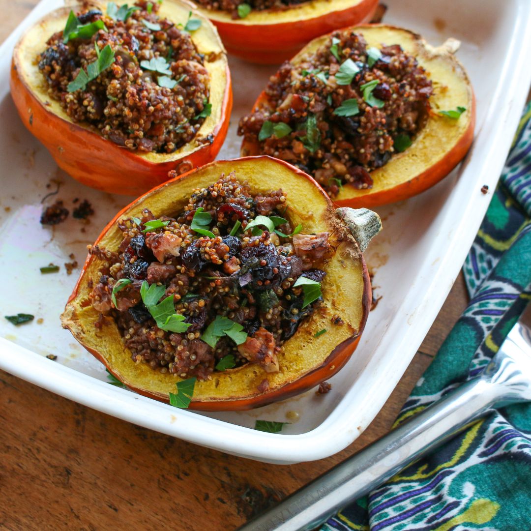 Stuffed Acorn Squash with Quinoa and Cranberries - Sharon Palmer, The ...