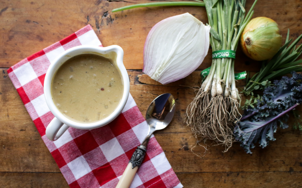 Dairy Free Onion Gravy for the Holidays — Fried Dandelions — Plant Based  Recipes