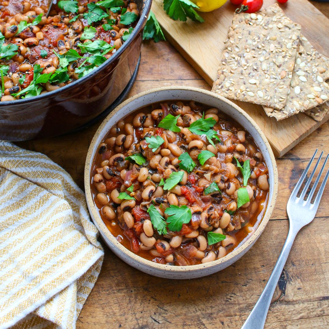 Black Eyed Peas with Tomatoes and Onions